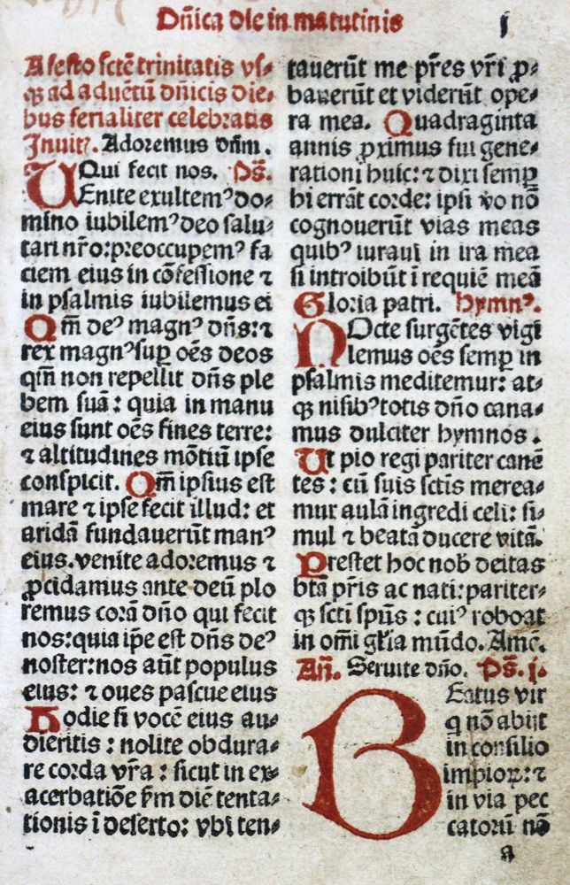 Große Abbildung Nr.1: 122-85 Breviarium Pragense.: (Alte Drucke, Handschriften und Theologie)