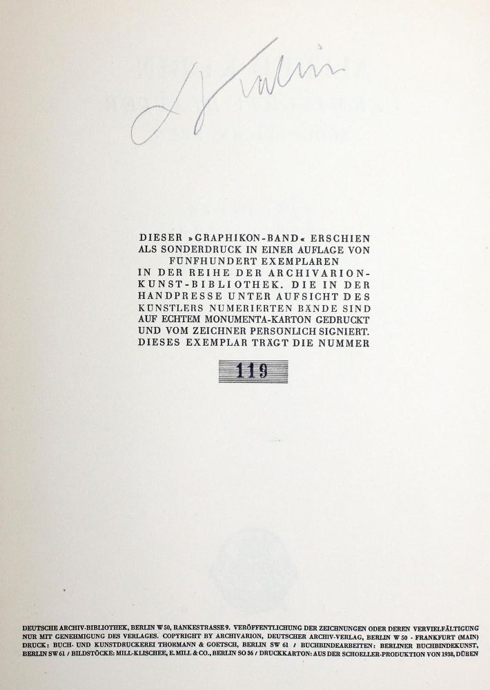 Große Abbildung Nr.1: 122-874 Kubin,A.: (Literatur und illustrierte Bücher 20.Jahrhundert - Alte Literatur in modernen Ausgaben)