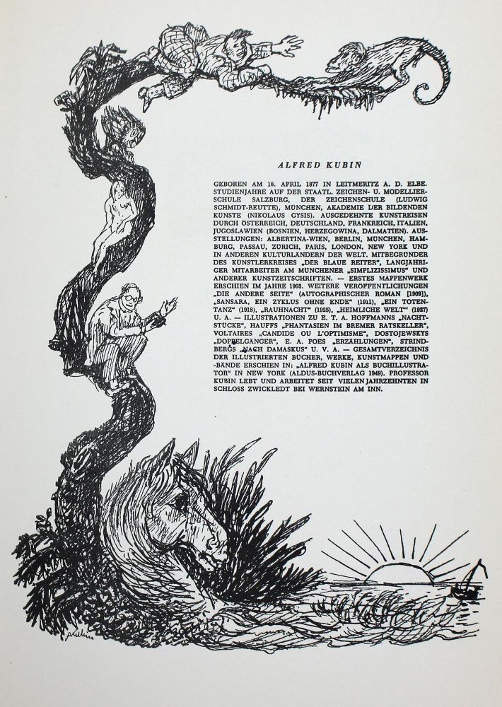 Große Abbildung Nr.2: 122-874 Kubin,A.: (Literatur und illustrierte Bücher 20.Jahrhundert - Alte Literatur in modernen Ausgaben)