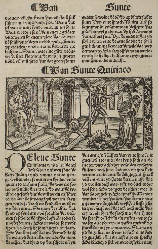 Große Abbildung Nr.1: 122-89 Heiliger Quiriakus.: (Buchholzschnitte)