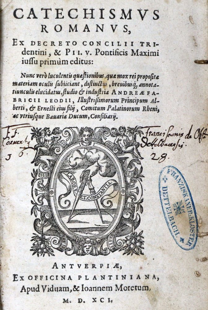 Große Abbildung Nr.1: 122-95 Catechismus Romanus,: (Alte Drucke, Handschriften und Theologie)
