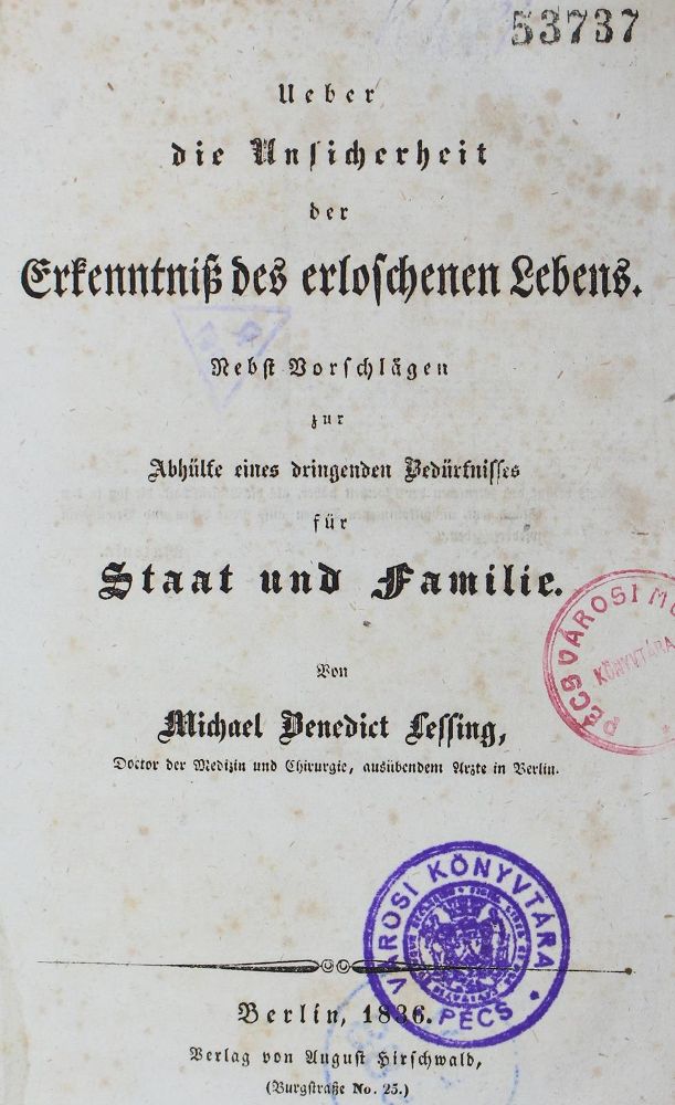 Große Abbildung Nr.1: 122-957 Lessing,M.B.: (Medizin)