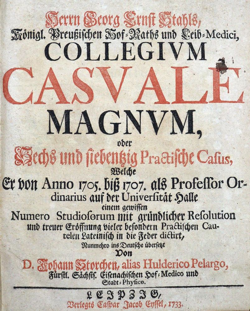 Große Abbildung Nr.1: 122-965 Stahl,G.E.: (Medizin)
