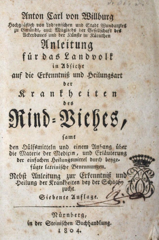Große Abbildung Nr.1: 122-966 Willburg,A.C.v.: (Medizin, Veterinärmedizin)