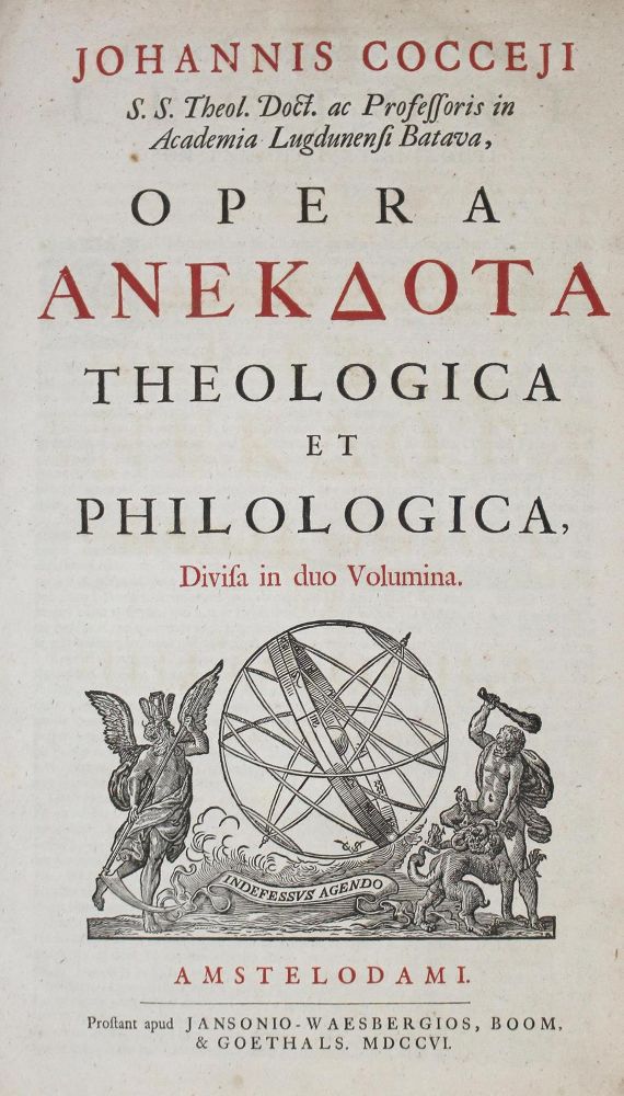 Große Abbildung Nr.1: 122-99 Coccejus,J.: (Alte Drucke, Handschriften und Theologie)