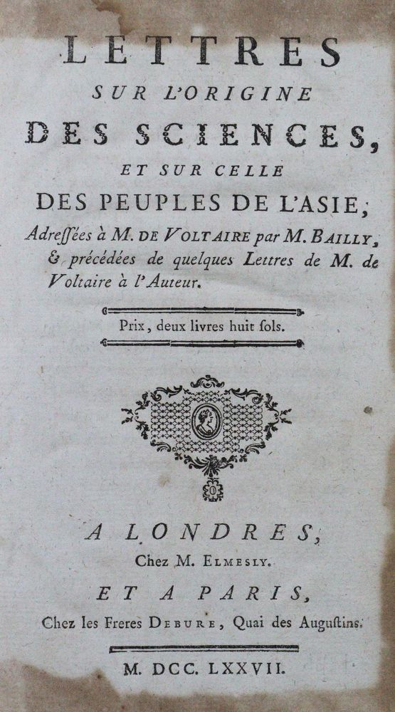 Große Abbildung Nr.1: 122-990 Bailly,(J.S.).: (Verschiedene Gebiete - Varia, Astronomie)