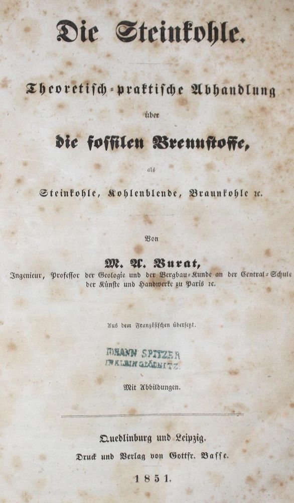 Große Abbildung Nr.1: 122-999 Cotta,B.v.: (Verschiedene Gebiete - Varia, Bergbau)