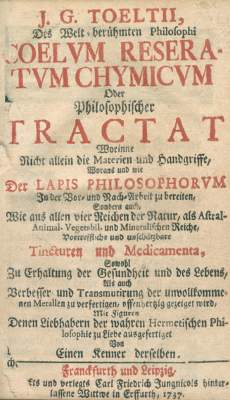 Bild Nr.1: 122-1003 Toeltius (Töltin),J.G.: (Verschiedene Gebiete - Varia, Chemie)