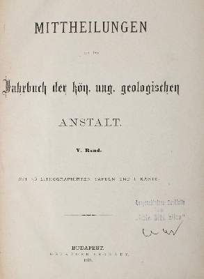 Bild Nr.2: 122-1016 Mittheilungen aus dem Jahrbuche: (Verschiedene Gebiete - Varia, Geologie - Mineralogie u. Paläontologie, Ungarn)