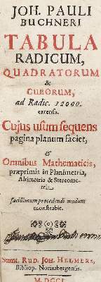 Bild Nr.1: 122-1020 Buchner,J.P.: (Verschiedene Gebiete - Varia, Mathematik)