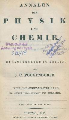 Bild Nr.1: 122-1039 Kirchhoff,G.: (Verschiedene Gebiete - Varia, Physik)