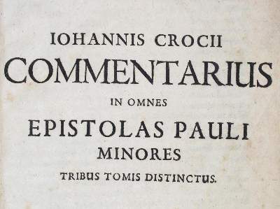 Bild Nr.1: 122-108 Crocius,J.: (Alte Drucke, Handschriften und Theologie)