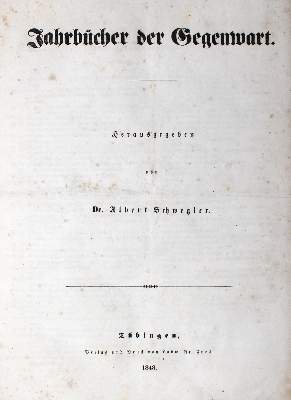 Bild Nr.1: 122-1113 Schwegler,A. (Hrsg.).: (Deutschland, Revolution 1848/49 - Vormärz - Politik)