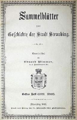 Bild Nr.1: 122-1126 Wimmer,E. (Bearb.).: (Deutschland, Straubing)
