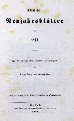 Bild Nr.1: 122-1137 Elsässische Neujahrsblätter.: (Frankreich, Elsass)