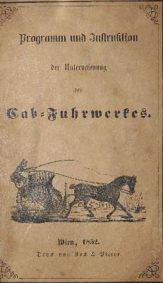 Bild Nr.1: 122-1169 Cab-Fuhrwerke.: (Österreich, Wien)