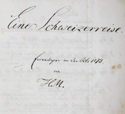 Bild Nr.1: 122-1178 Moser,H.: (Schweiz, Handschriften)