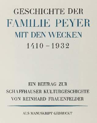 Bild Nr.1: 122-1185 Frauenfelder,R.: (Schweiz, Peyer)