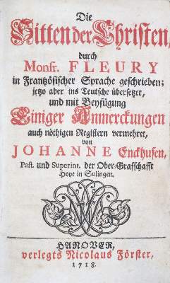 Bild Nr.1: 122-128 Fleury,(C.).: (Alte Drucke, Handschriften und Theologie)