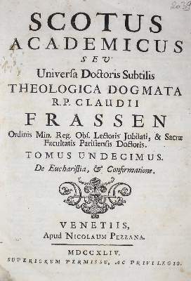 Bild Nr.1: 122-131 Frassen,C.: (Alte Drucke, Handschriften und Theologie)