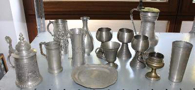 Bild Nr.2: 122-1329 Große Zinnsammlung: (Varia, Zinn)