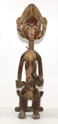 Bild Nr.1: 122-1333 Ashanti sitzende Frau mit Kind.: (Afrika)
