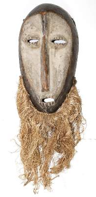Bild Nr.1: 122-1369 Lega Bartmaske: (Afrika, Sammlung Nerlich München)
