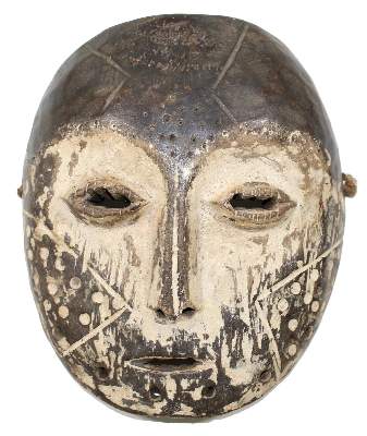 Bild Nr.1: 122-1378 Maske der Lega: (Afrika, Sammlung Wolfgang Glöckler)