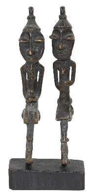 Bild Nr.1: 122-1383 Paar Edanstäbe Yoruba: (Afrika, Sammlung Nerlich München)