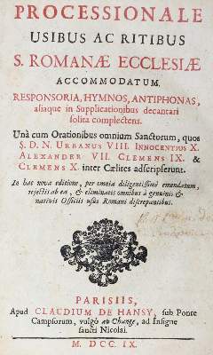 Bild Nr.1: 122-139 Processionale: (Gesangbücher)