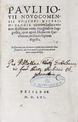 Bild Nr.1: 122-141 Giovio,P.: (Alte Drucke, Handschriften und Theologie)