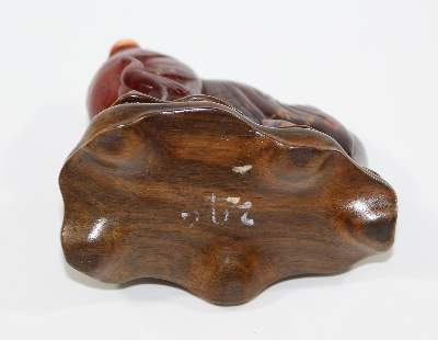 Bild Nr.4: 122-1470 Snuffbottle figürlich Bernstein.: (Asiatika)