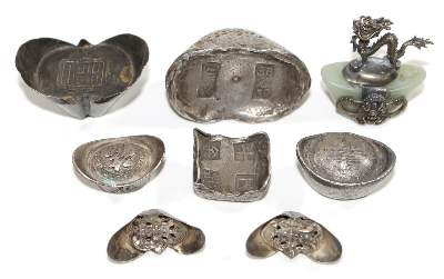 Bild Nr.1: 122-1474 Tael Sycee China Silbergewichte.: (Asiatika)