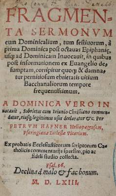 Bild Nr.1: 122-149 Haffner,P.: (Alte Drucke, Handschriften und Theologie)