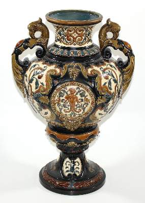 Bild Nr.1: 122-1527 Historismus Amphorenvase: (Porzellan u. Keramik, Fayencen)