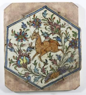 Bild Nr.2: 122-1533 Paar persische Fliesen,: (Porzellan u. Keramik, Fayencen)