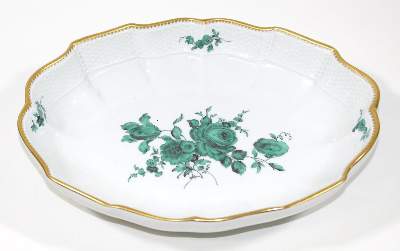 Bild Nr.1: 122-1538 Meissen Ovalschale mit: (Porzellan u. Keramik, Meissen)