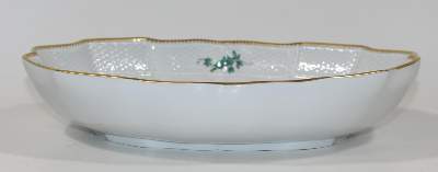 Bild Nr.2: 122-1538 Meissen Ovalschale mit: (Porzellan u. Keramik, Meissen)