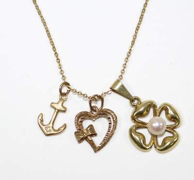 Bild Nr.1: 122-1552 Collier mit Anker,: (Schmuck, Anhänger)