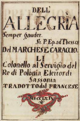 Bild Nr.1: 122-156 Caraccioli,L.A.: (Handschriften, Italien)