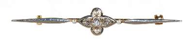 Bild Nr.1: 122-1560 Brillantbrosche 585 GG: (Schmuck, Broschen)