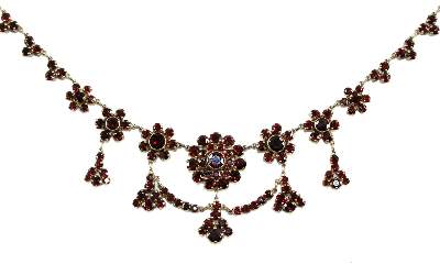 Bild Nr.1: 122-1570 Granatcollier 925 Silber: (Schmuck, Colliers)