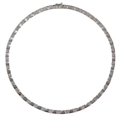 Bild Nr.1: 122-1579 Collier 585 Weißgold: (Schmuck, DRC Pforzheim)