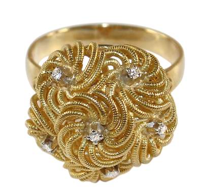 Bild Nr.1: 122-1581 Diamantring 750 GG.: (Schmuck, DRC Pforzheim)