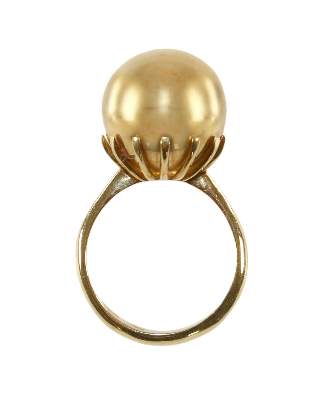 Bild Nr.1: 122-1586 Kugelring 585 GG.: (Schmuck, DRC Pforzheim)