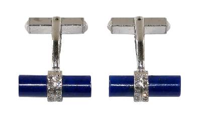 Bild Nr.1: 122-1587 Manschetten-Knöpfe 750 WG.: (Schmuck, DRC Pforzheim)