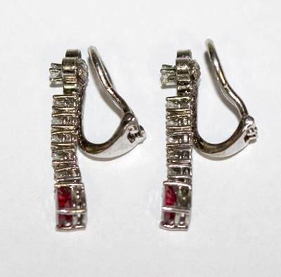 Bild Nr.2: 122-1590 Paar Ohrclips 750 Weißgold.: (Schmuck, DRC Pforzheim)