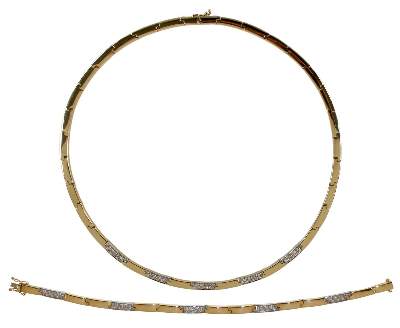 Bild Nr.1: 122-1595 Set: Collier und Armband: (Schmuck, DRC Pforzheim)