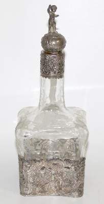 Bild Nr.1: 122-1621 Hanau Karaffe mit Silbermontur.: (Silber)