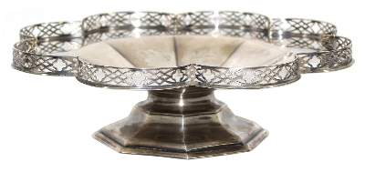Bild Nr.1: 122-1630 Sheffield Jugendstil Tazza.: (Silber)